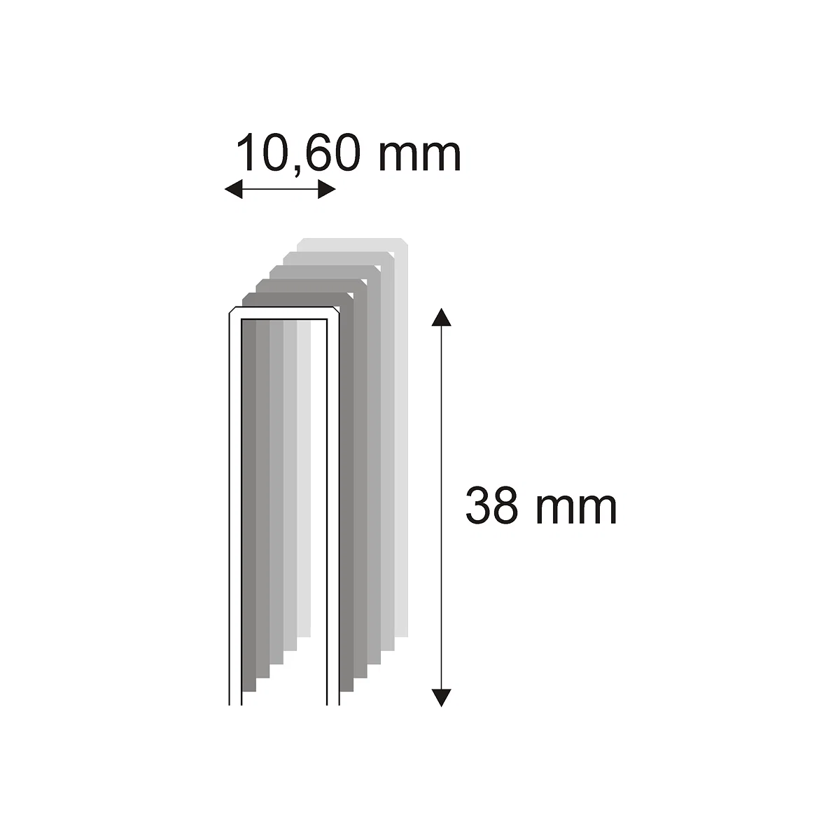 Levně Truhlářské spony s pryskyřicí Narex 363/38 á 75 - 10,60 x 38 mm - 6.900 ks