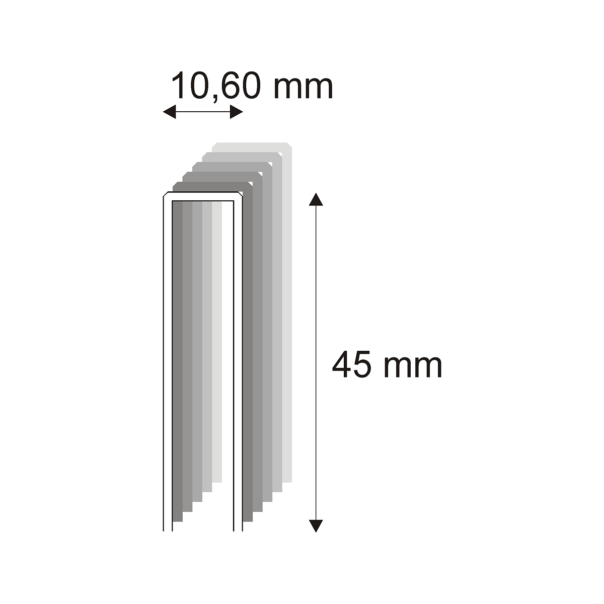 Levně Tesařské spony s pryskyřicí Narex 367/45 á 70 - 10,60 x 45 mm - 5.040 ks