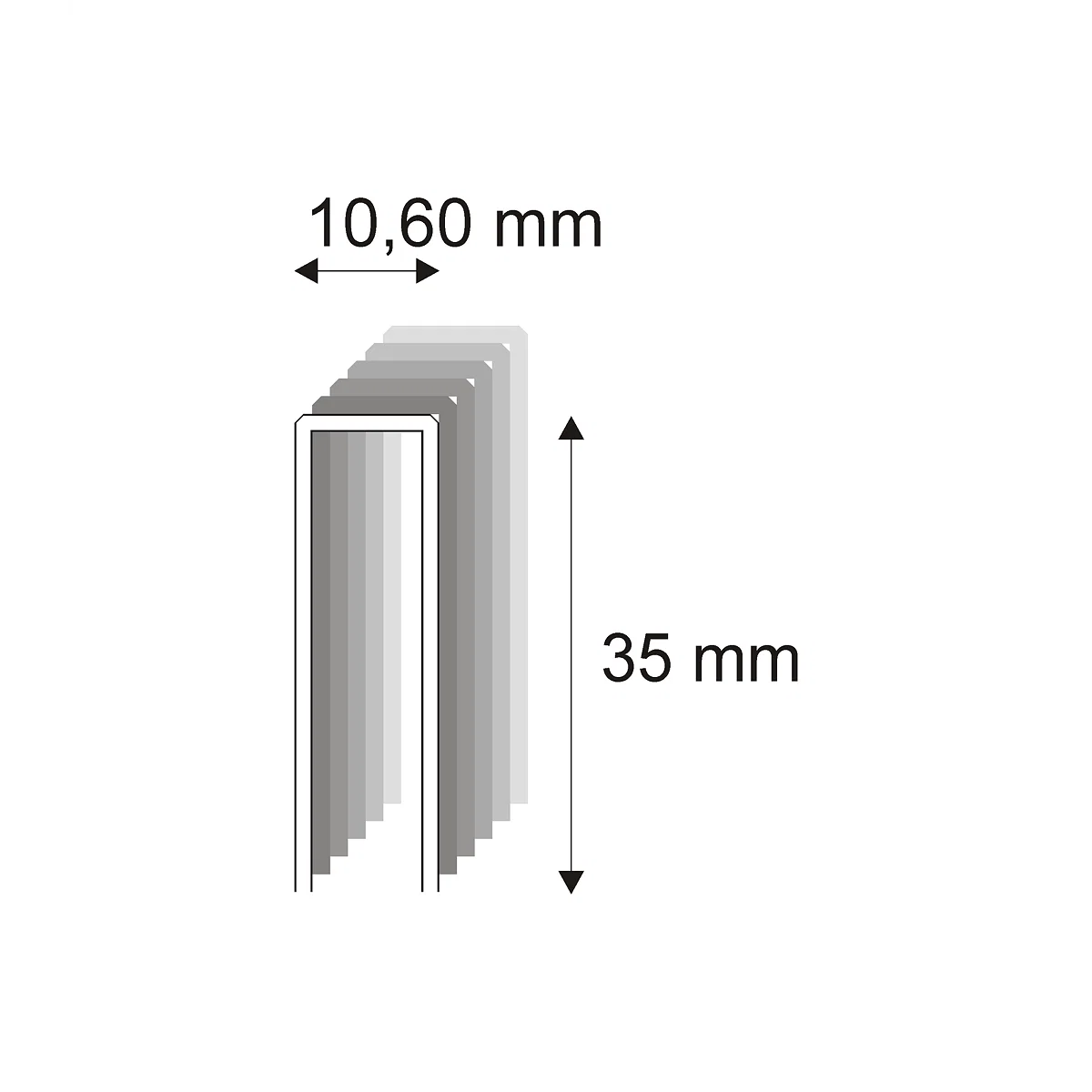 Levně Tesařské spony s pryskyřicí Narex 367/35 á 70 - 10,60 x 35 mm kusů v balení 6400