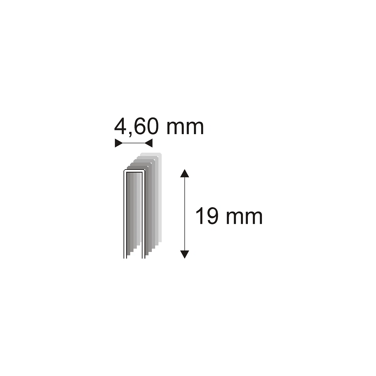 Levně Truhlářské spony Narex 333/19 - 4,60 x 19 mm - 43.200 ks