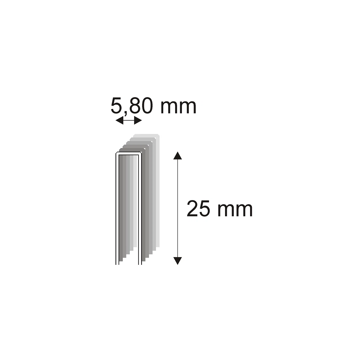 Levně Truhlářské spony Narex 343/25 - 5,80 x 25 mm kusů v balení 600