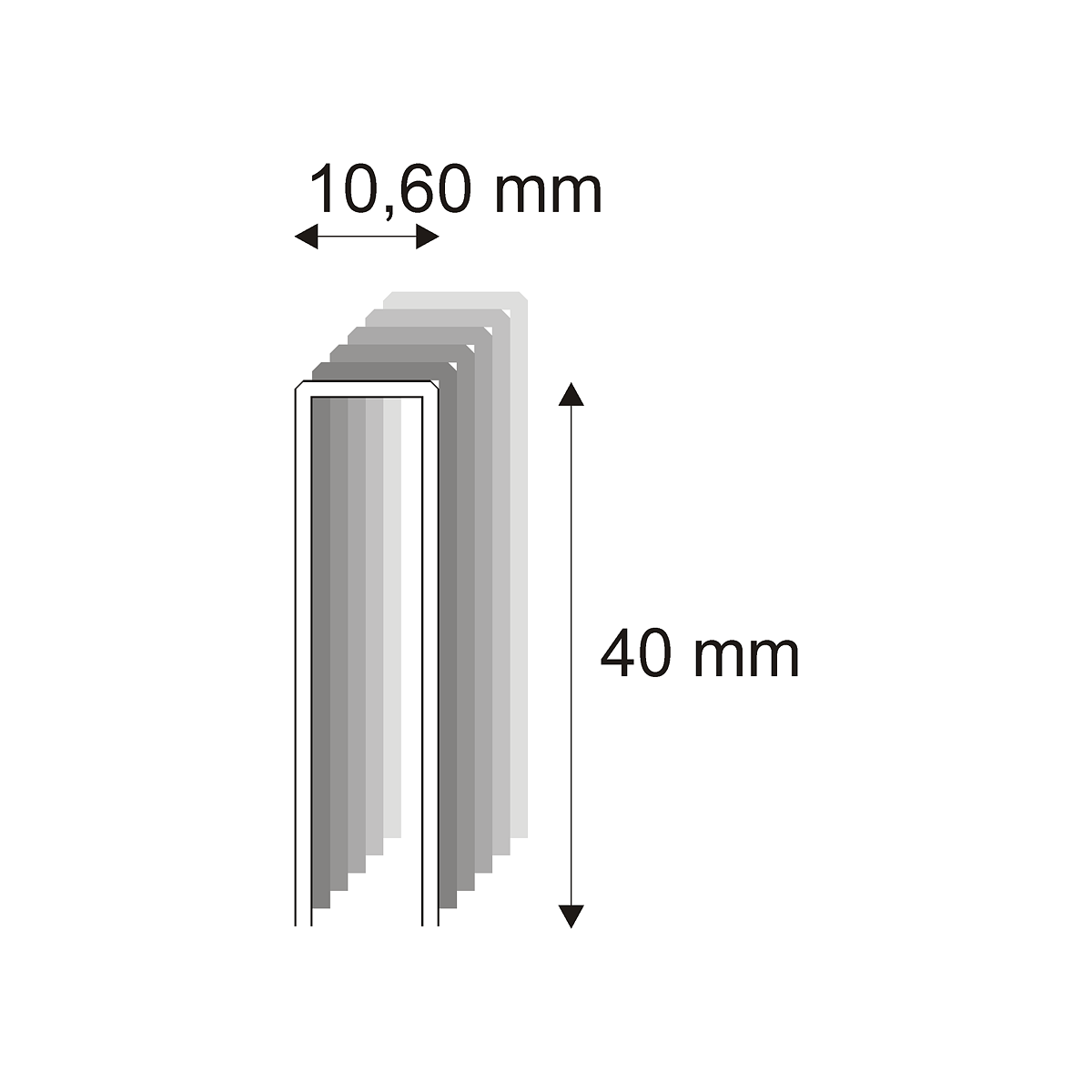 Levně Truhlářské spony s pryskyřicí Narex 363/40 á 75 - 10,60 x 40 mm - 6.300 ks