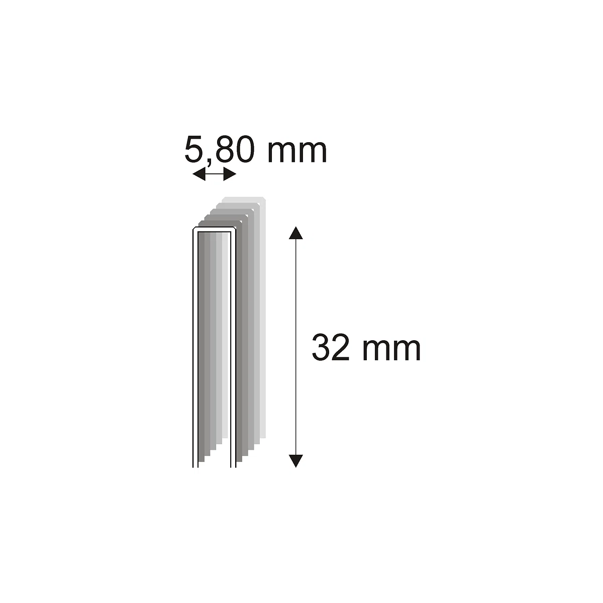 Levně Truhlářské spony Narex 343/32 - 5,80 x 32 mm - 3.000 ks