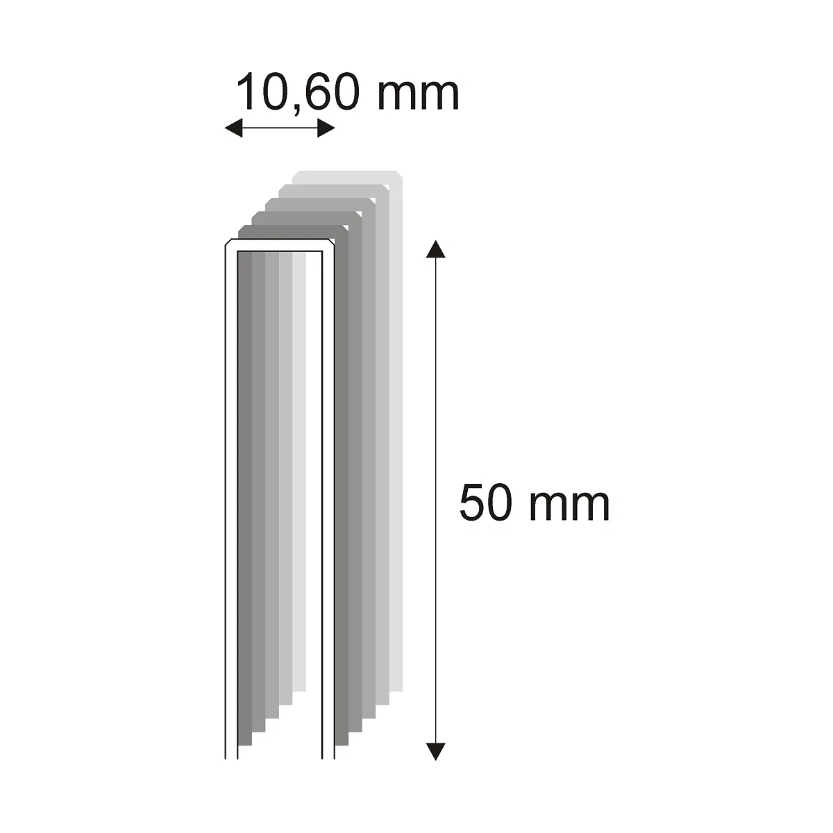 Levně Tesařské spony s pryskyřicí Narex 367/50 á 70 - 10,60 x 50 mm kusů v balení 3800