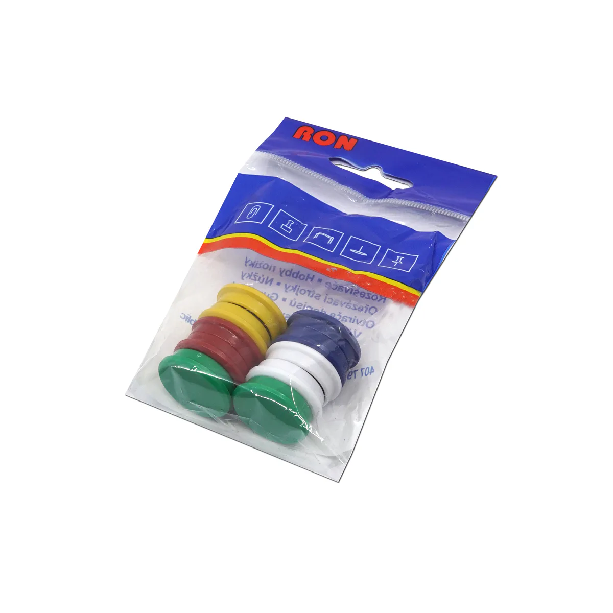 Levně Magnety Mikov 852 - barevný mix 24 mm kusů v balení 10