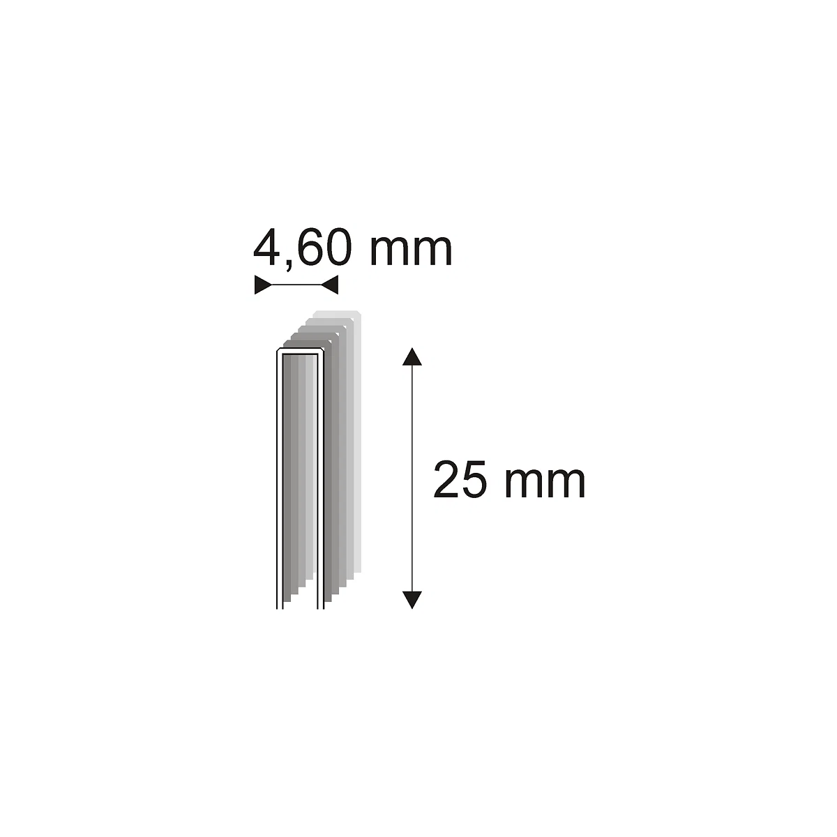 Levně Truhlářské spony Narex 333/25 - 4,60 x 25 mm - 32.400 ks