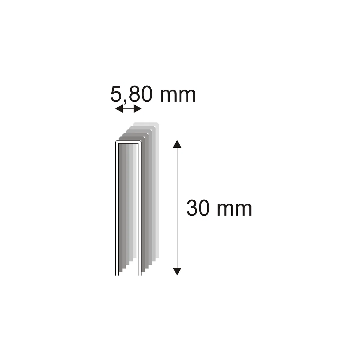 Levně Truhlářské spony s pryskyřicí Narex 343/30 - 5,80 x 30 mm - 5.200 ks