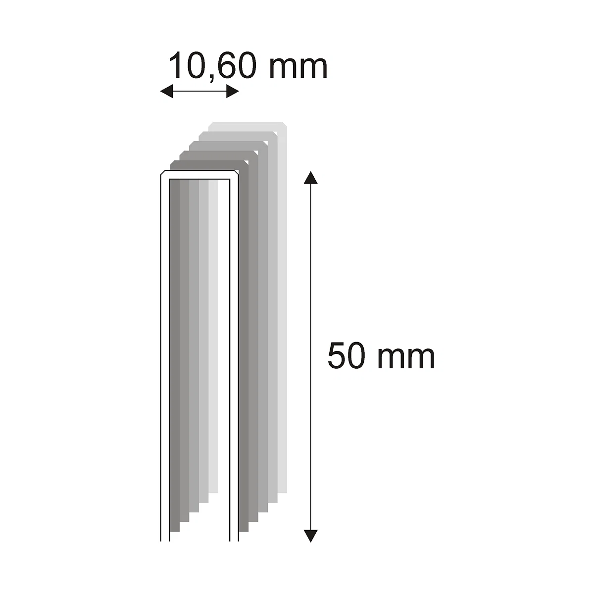 Levně Truhlářské spony s pryskyřicí Narex 363/50 á 75 - 10,60 x 50 mm - 5.100 ks
