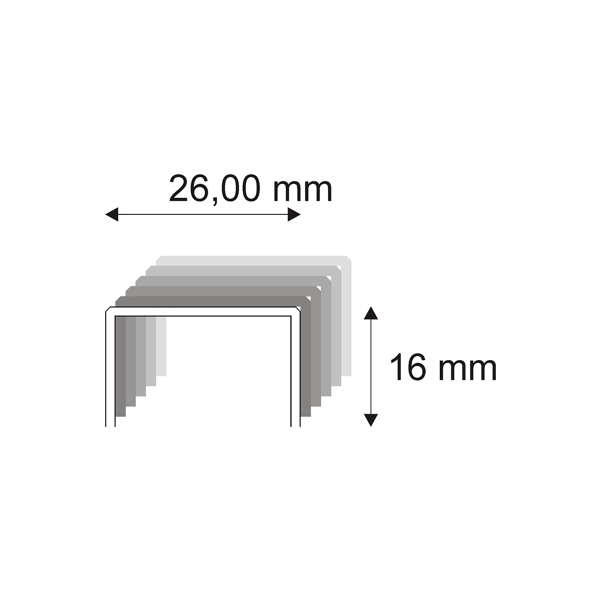 Levně Tesařské spony s pryskyřicí Narex 580/16 - 26 x 16 mm - 6.000 ks