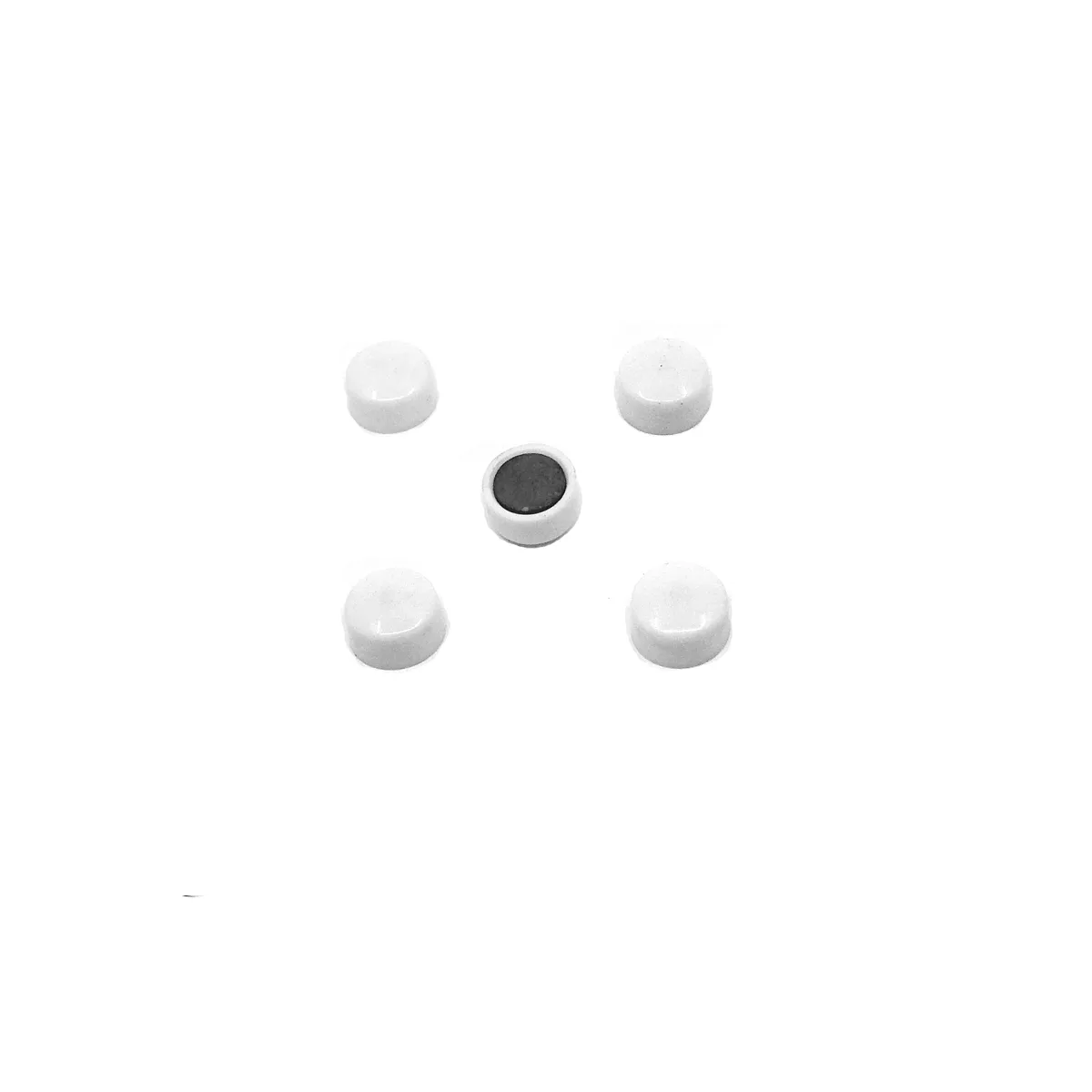 Levně Magnety Mikov 851 - barevné 13 mm - 8 ks barevné provedení bílá