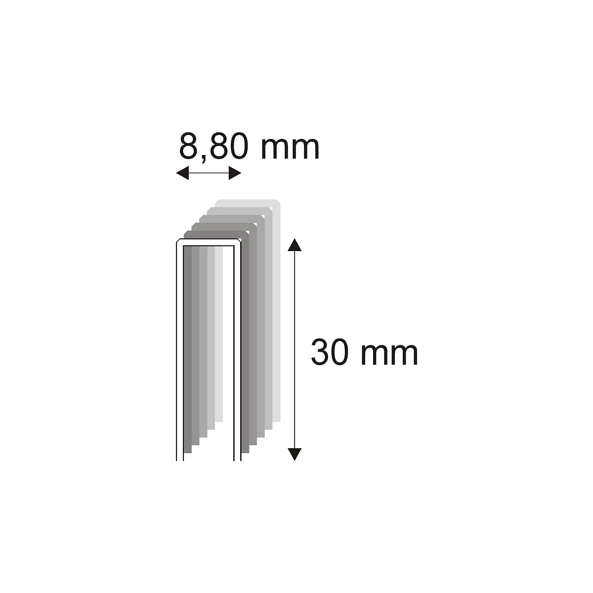 Levně Truhlářské spony s pryskyřicí Narex 352/30 - 8,80 x 30 mm kusů v balení 3600