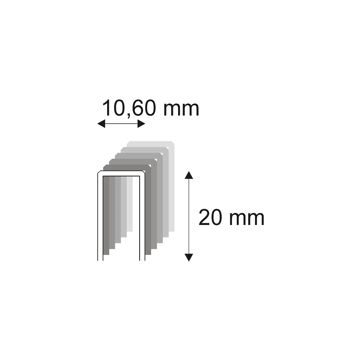 Levně Tesařské spony s pryskyřicí Narex 367/20 á 70 - 10,60 x 20 mm - 11.900 ks