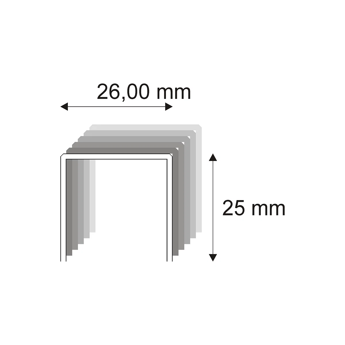 Levně Tesařské spony s pryskyřicí Narex 580/25 - 26 x 25 mm - 3.000 ks
