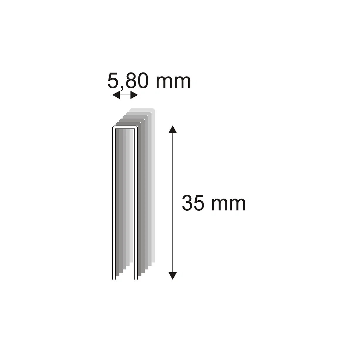 Levně Truhlářské spony Narex 343/35 - 5,80 x 35 mm - 3.000 ks