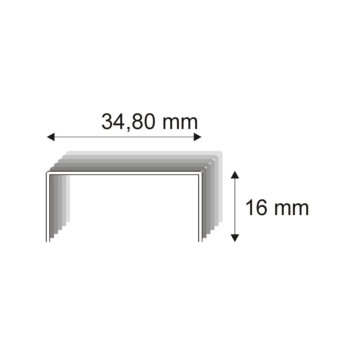 Levně Kartonážní spony Narex 490/16 CU - 34,80 x 16 mm - 2.500 ks