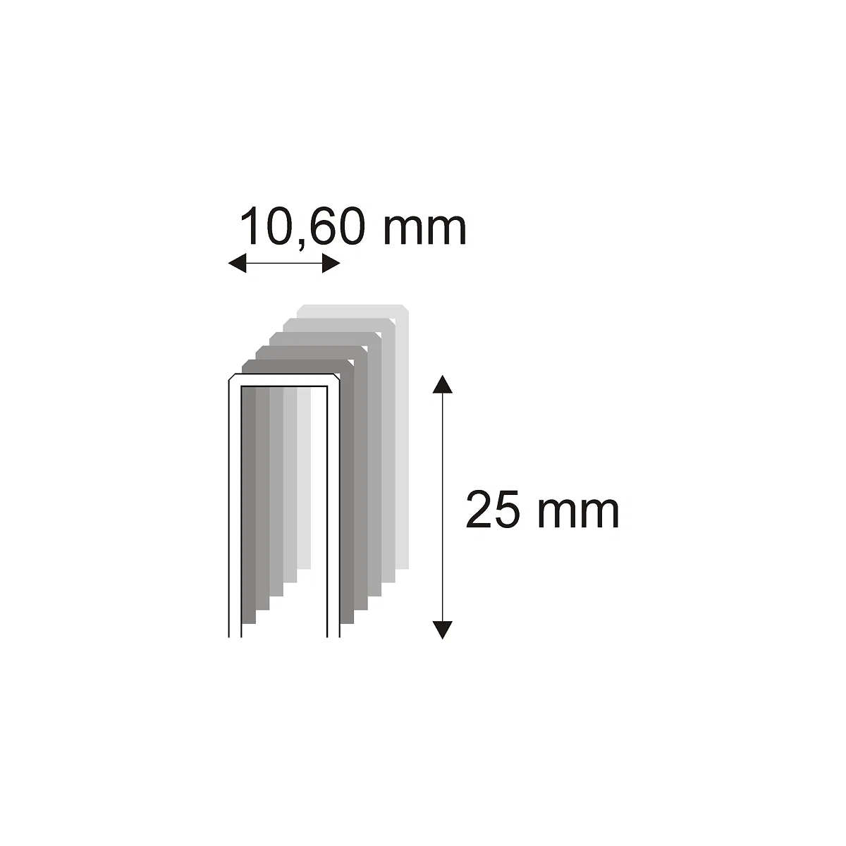 Levně Tesařské spony s pryskyřicí Narex 367/25 á 70 - 10,60 x 25 mm - 9.660 ks