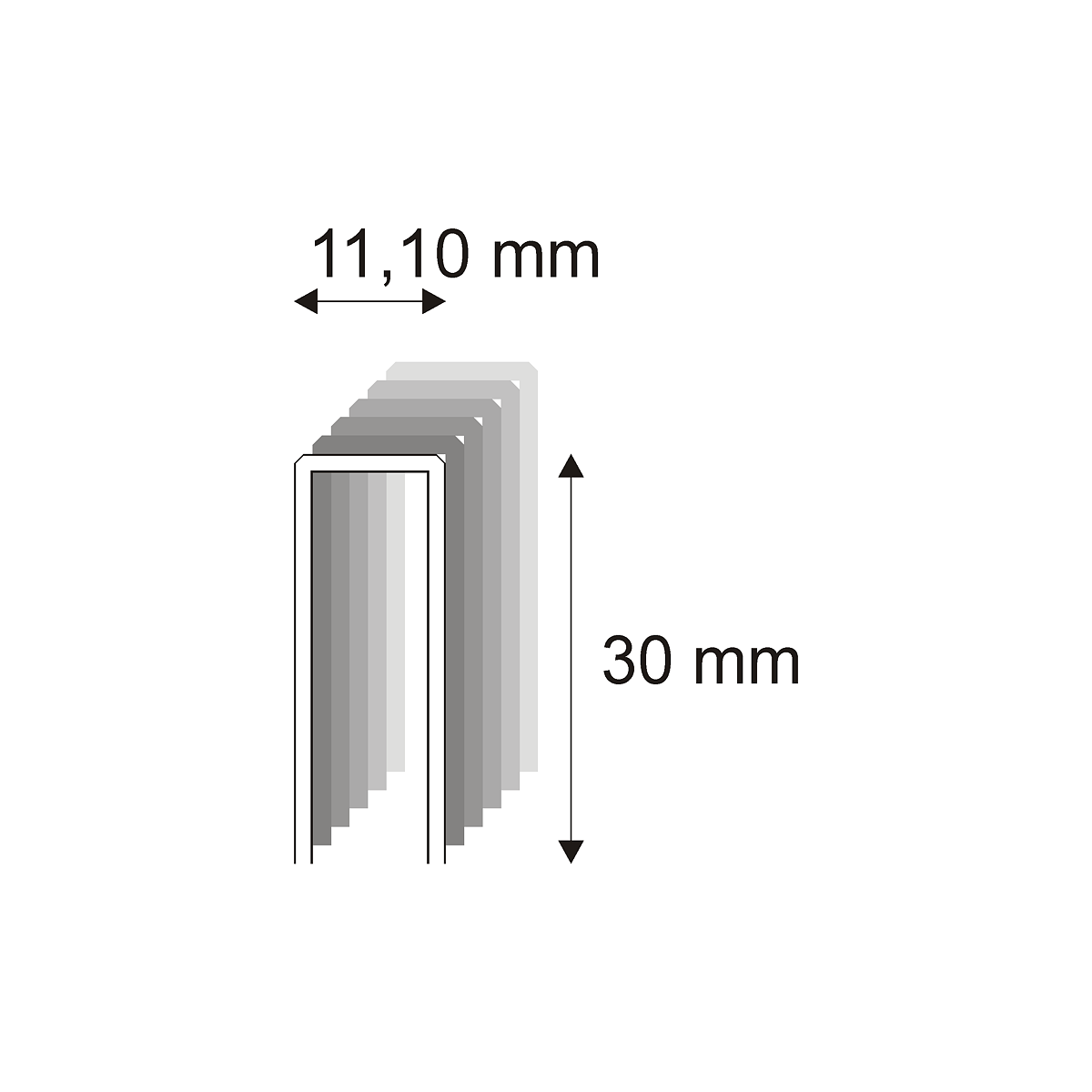 Levně Tesařské spony s pryskyřicí Narex 370/30 - 11,10 x 30 mm - 7.000 ks