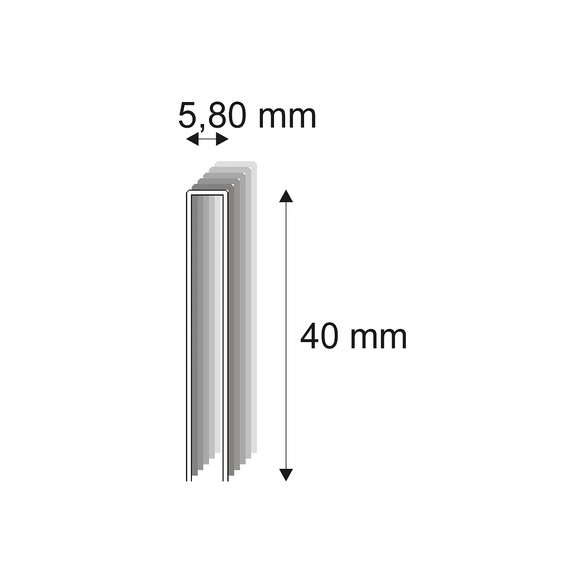 Levně Truhlářské spony Narex 343/40 - 5,80 x 40 mm - 2.700 ks