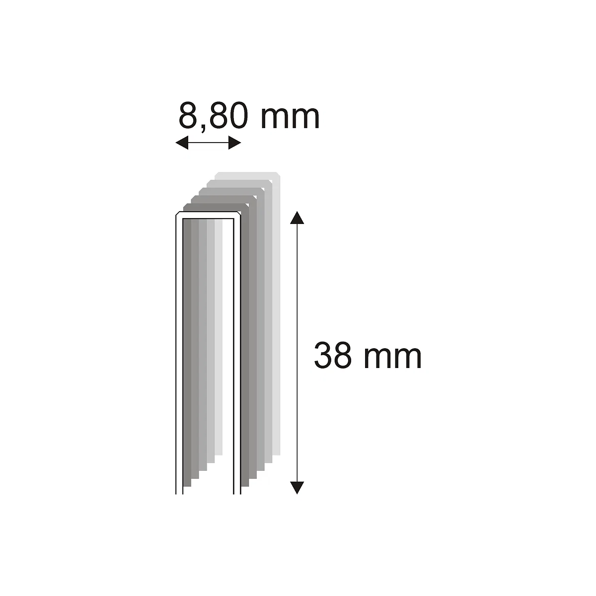 Levně Truhlářské spony s pryskyřicí Narex 352/38 - 8,80 x 38 mm - 7.600 ks