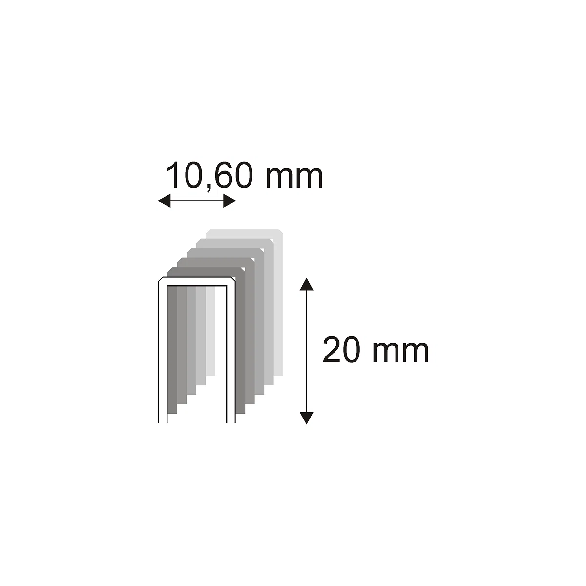 Levně Truhlářské spony s pryskyřicí Narex 363/20 á 75 - 10,60 x 20 mm kusů v balení 12300