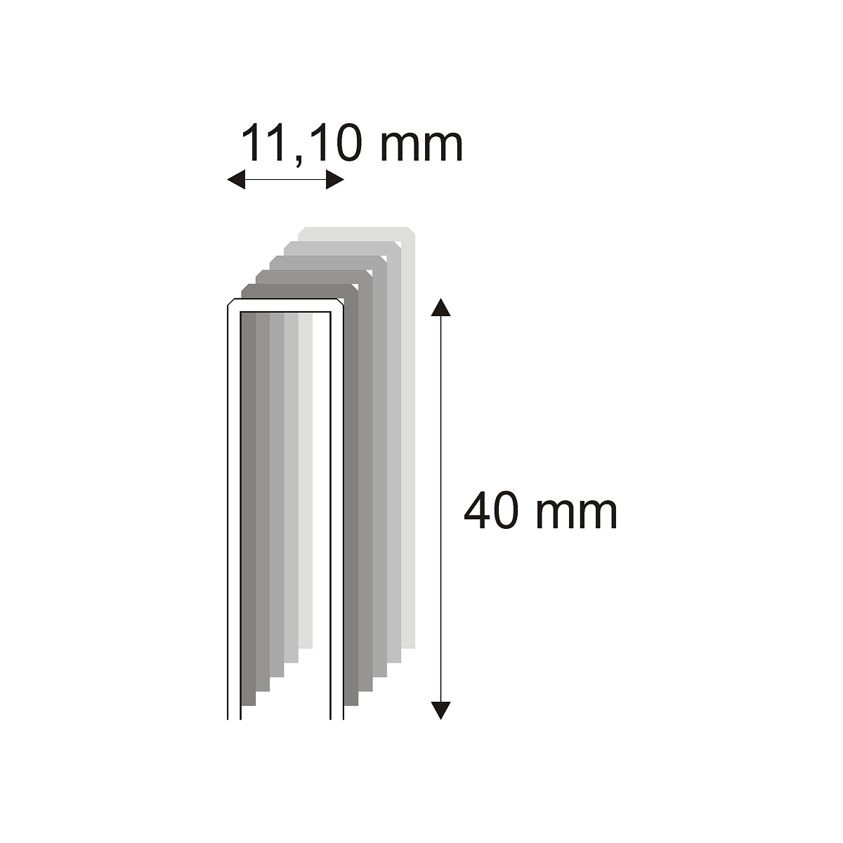 Levně Tesařské spony s pryskyřicí Narex 370/40 - 11,10 x 40 mm - 4.800 ks