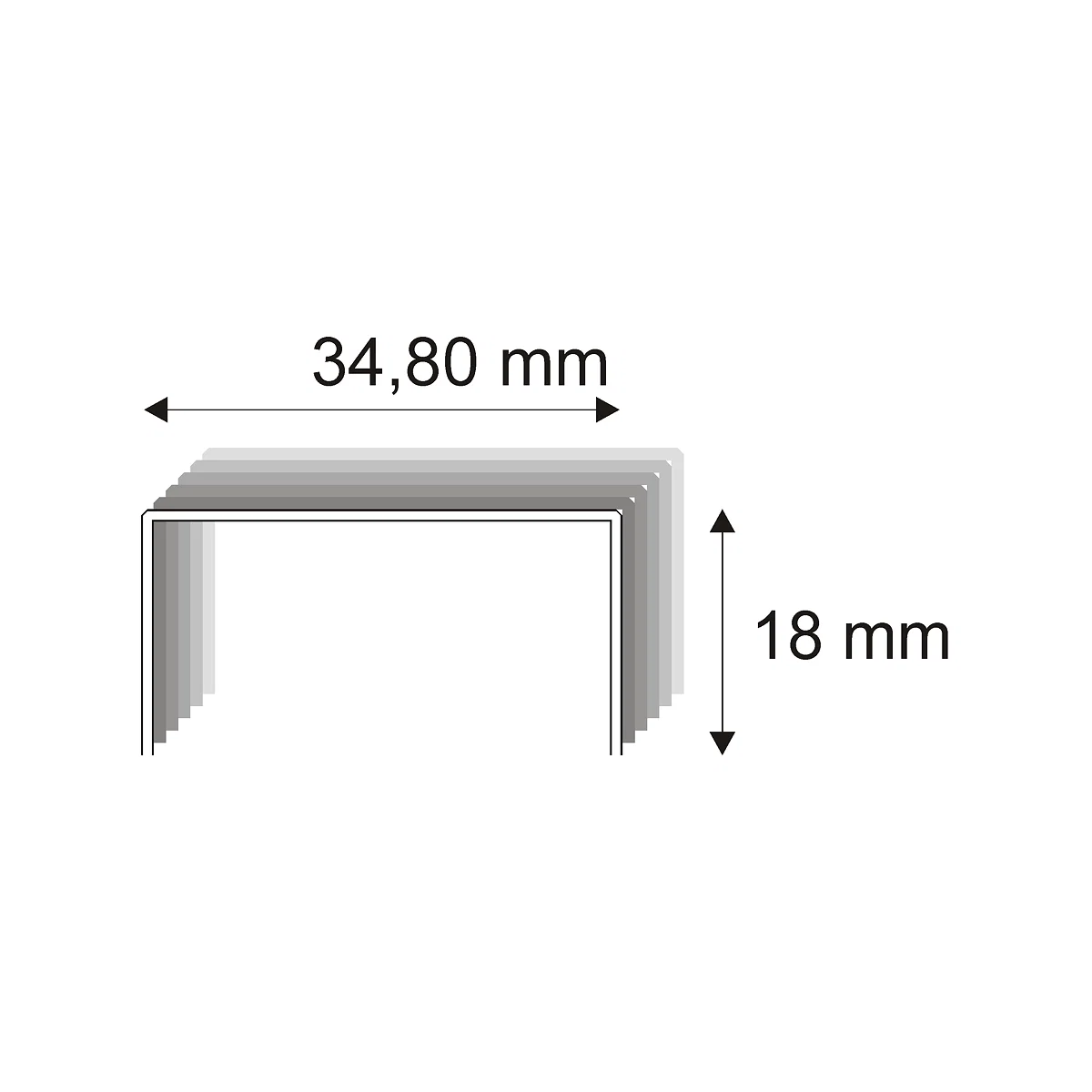 Levně Kartonážní spony Narex 490/18 CU - 34,80 x 18 mm - 2.500 ks