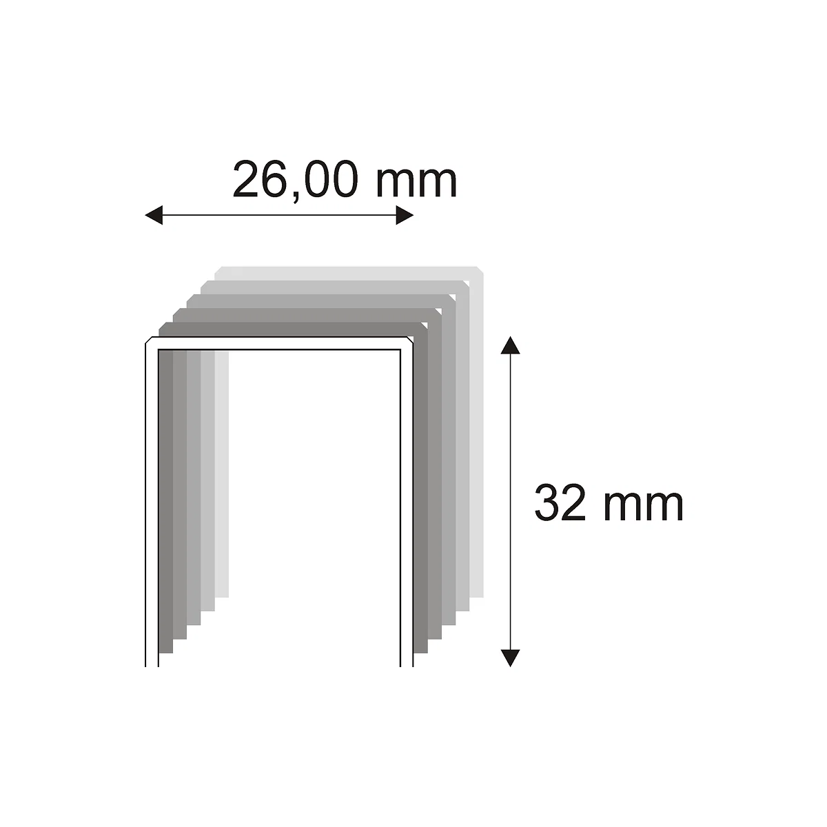 Levně Tesařské spony s pryskyřicí Narex 580/32 - 26 x 32 mm - 3.000 ks