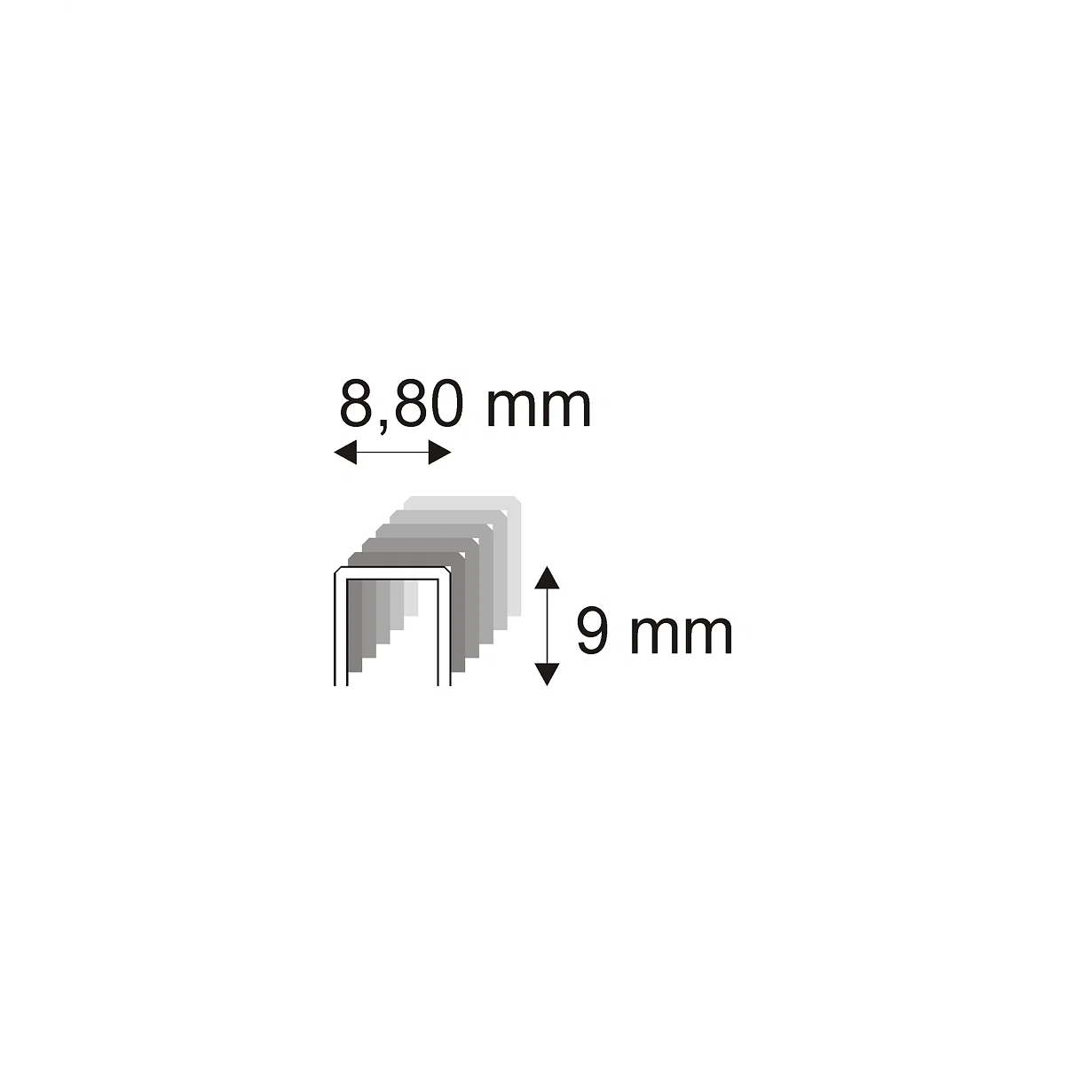 Levně Tesařské spony Narex 352/09 - 8,80 x 9 mm - 34.000 ks