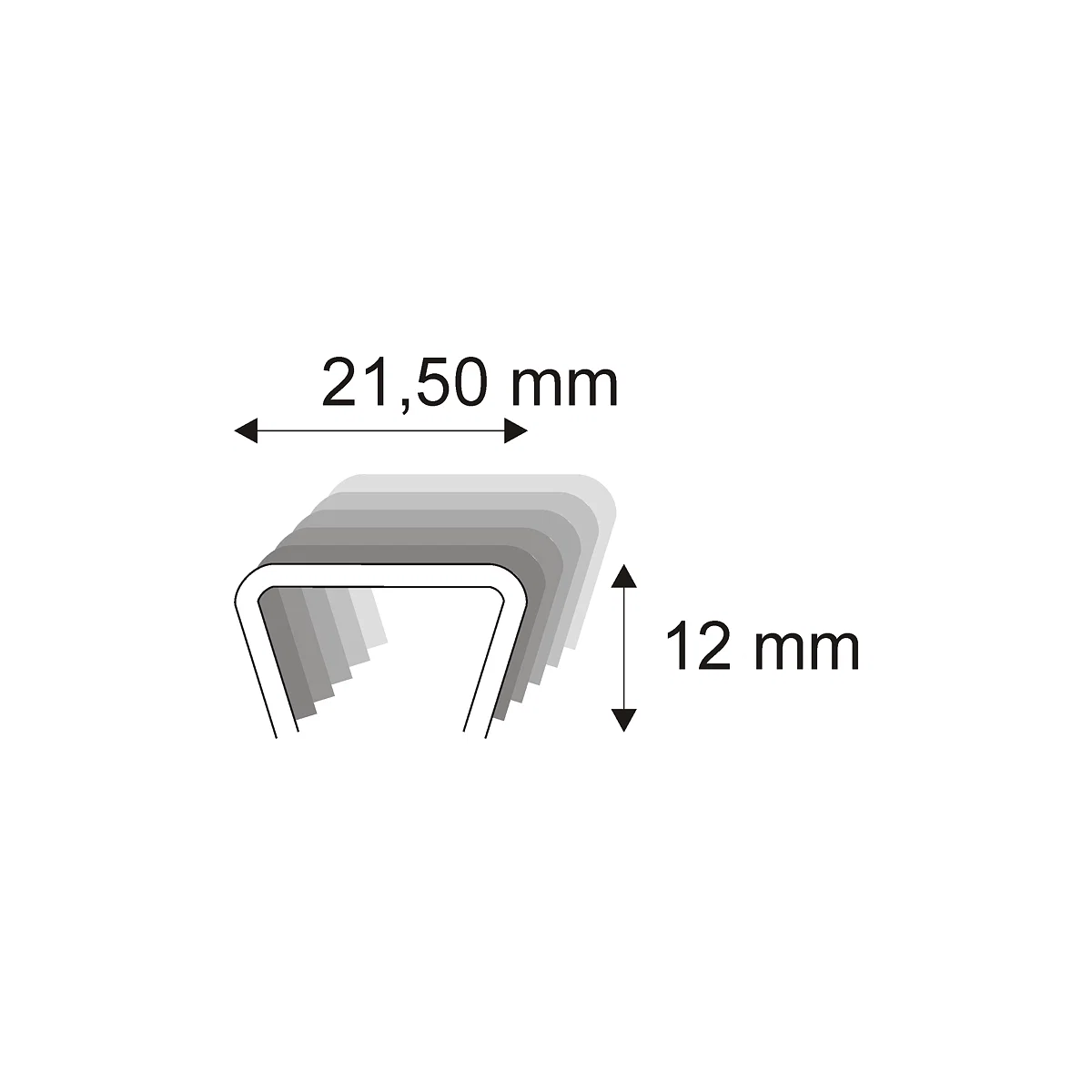Levně Vázací spony Narex 378 - 21,50 x 12 mm kusů v balení 7000
