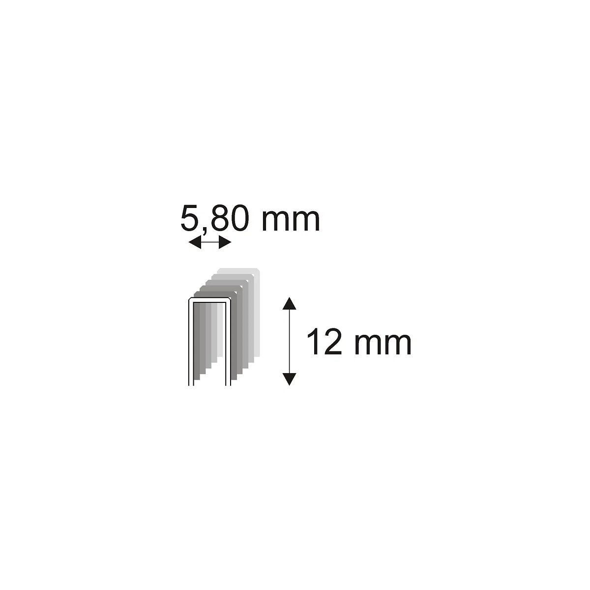 Levně Truhlářské spony Narex 343/12 - 5,80 x 12 mm - 1.200 ks