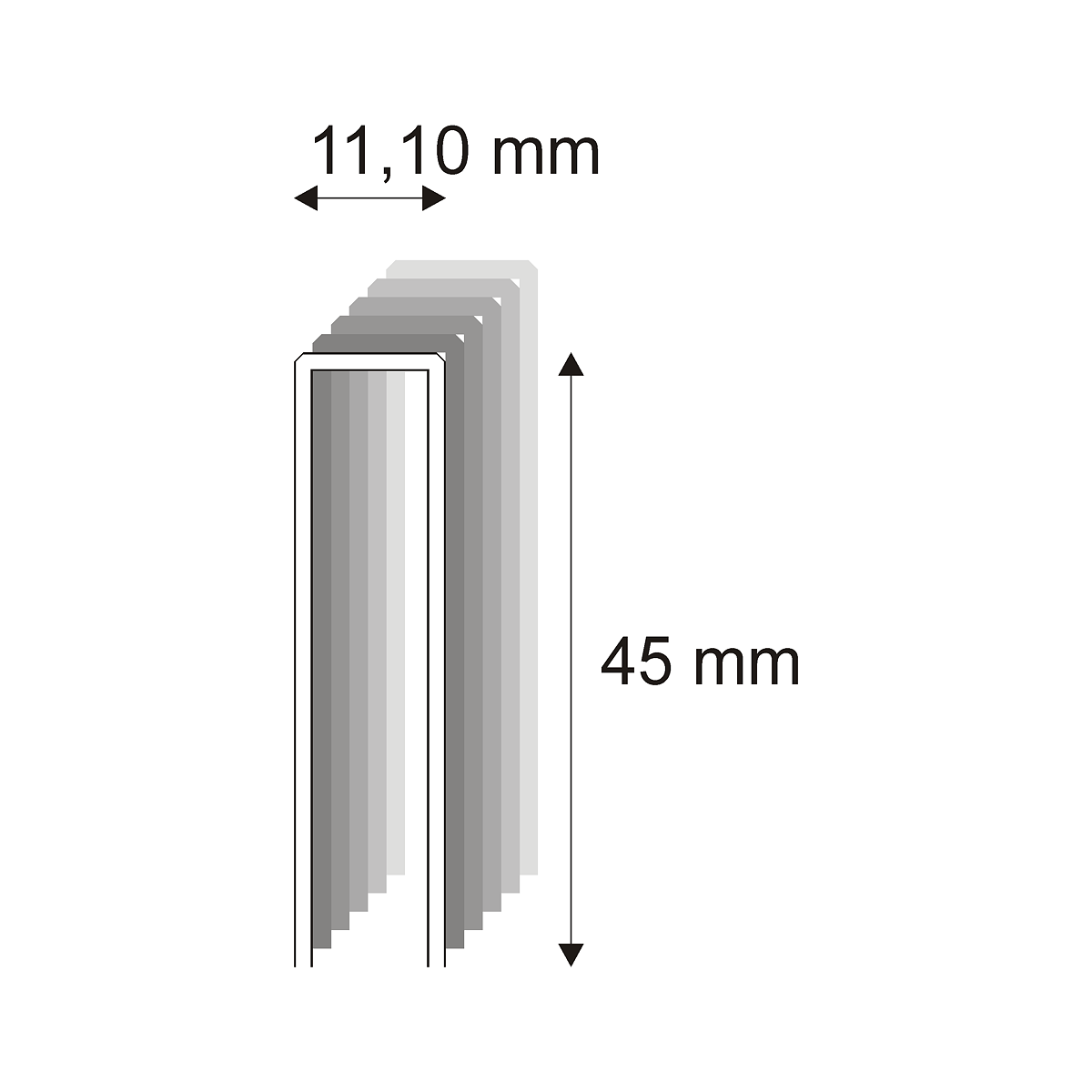 Levně Tesařské spony s pryskyřicí Narex 370/45 - 11,10 x 45 mm - 4.800 ks