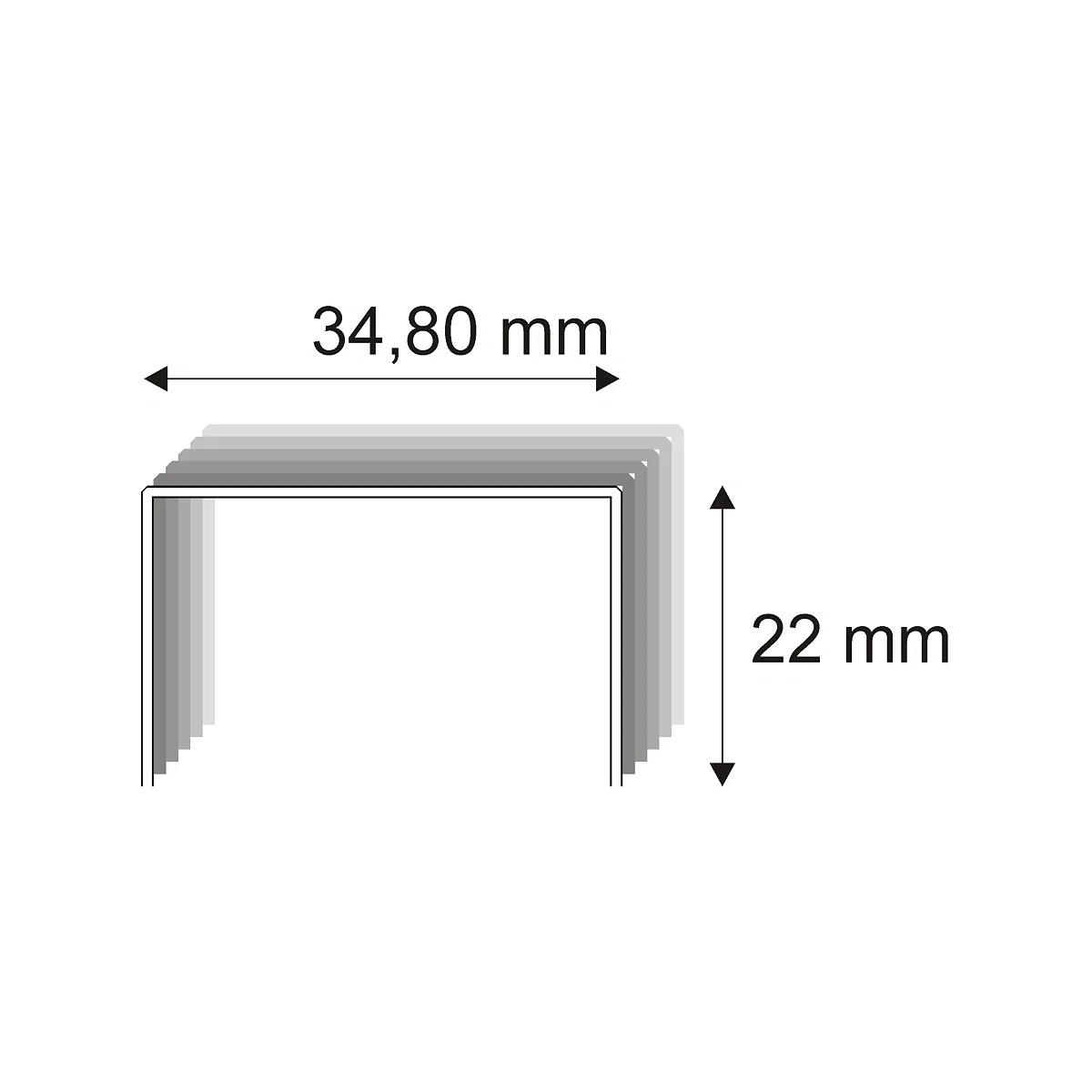 Levně Kartonážní spony Narex 490/22 CU - 34,80 x 22 mm - 2.000 ks