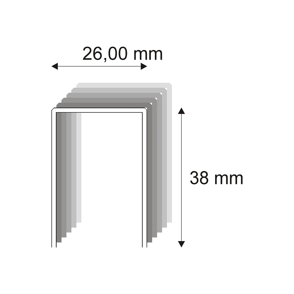 Levně Tesařské spony s pryskyřicí Narex 580/38 - 26 x 38 mm - 2.200 ks