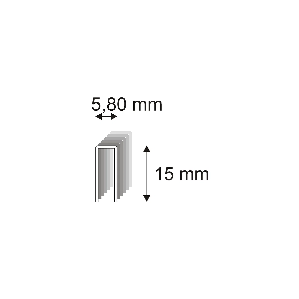Levně Truhlářské spony Narex 343/15 - 5,80 x 15 mm kusů v balení 1000