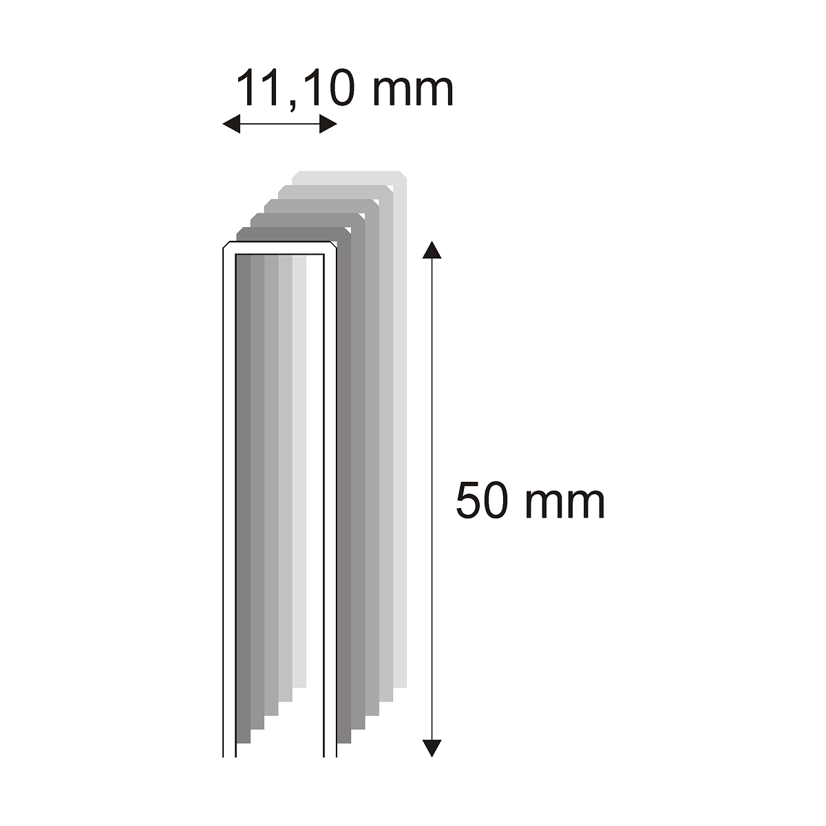 Levně Tesařské spony s pryskyřicí Narex 370/50 - 11,10 x 50 mm - 4.400 ks