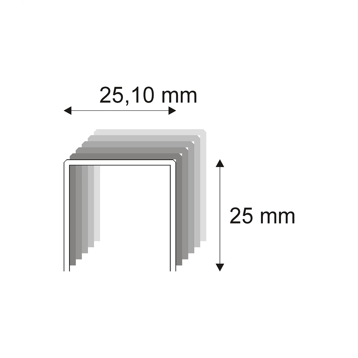 Levně Kartonážní spony s pryskyřicí Narex 491/25 - 25,10 x 25 mm - 4.000 ks