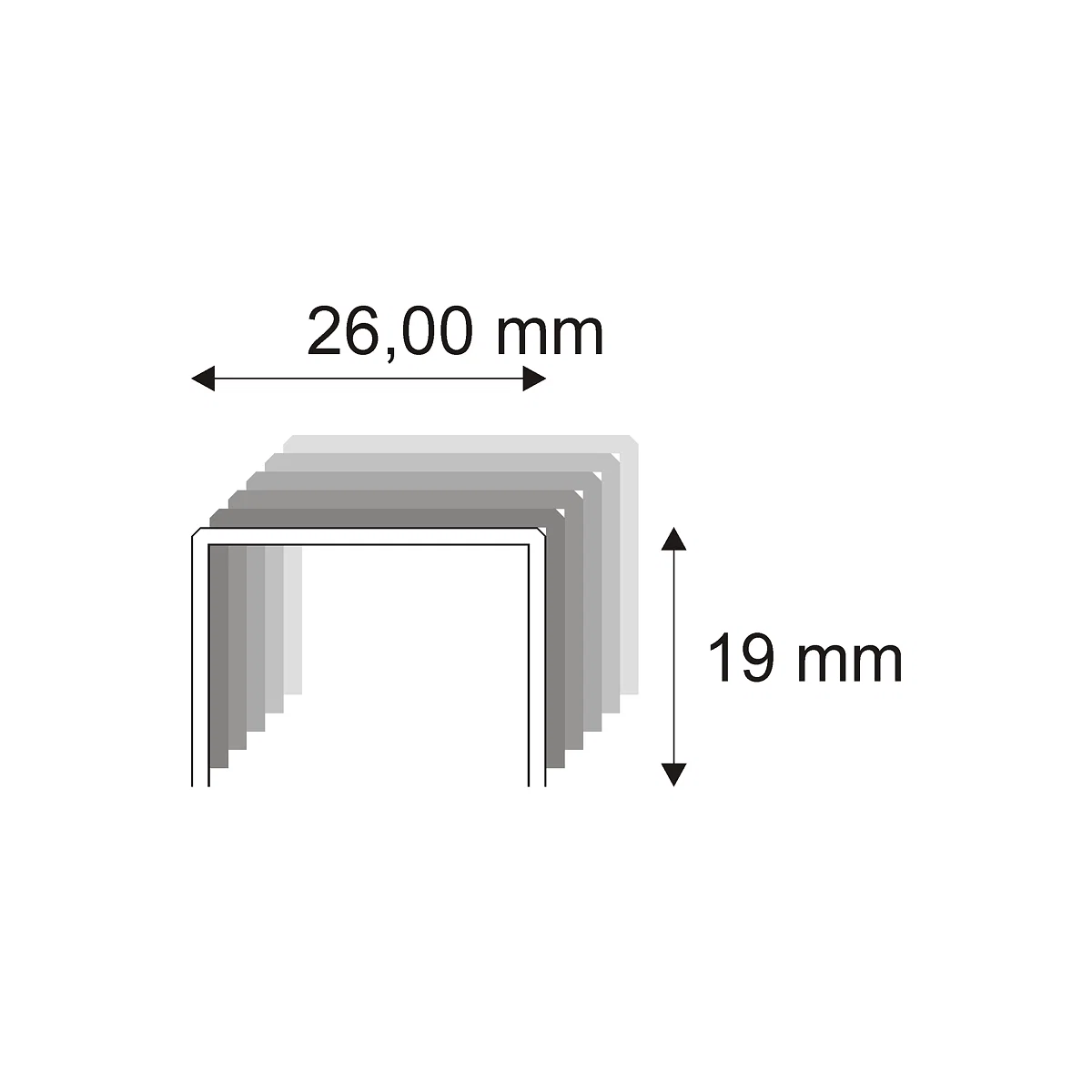 Levně Tesařské spony Narex 580/19 - 26 x 19 mm - 4.200 ks