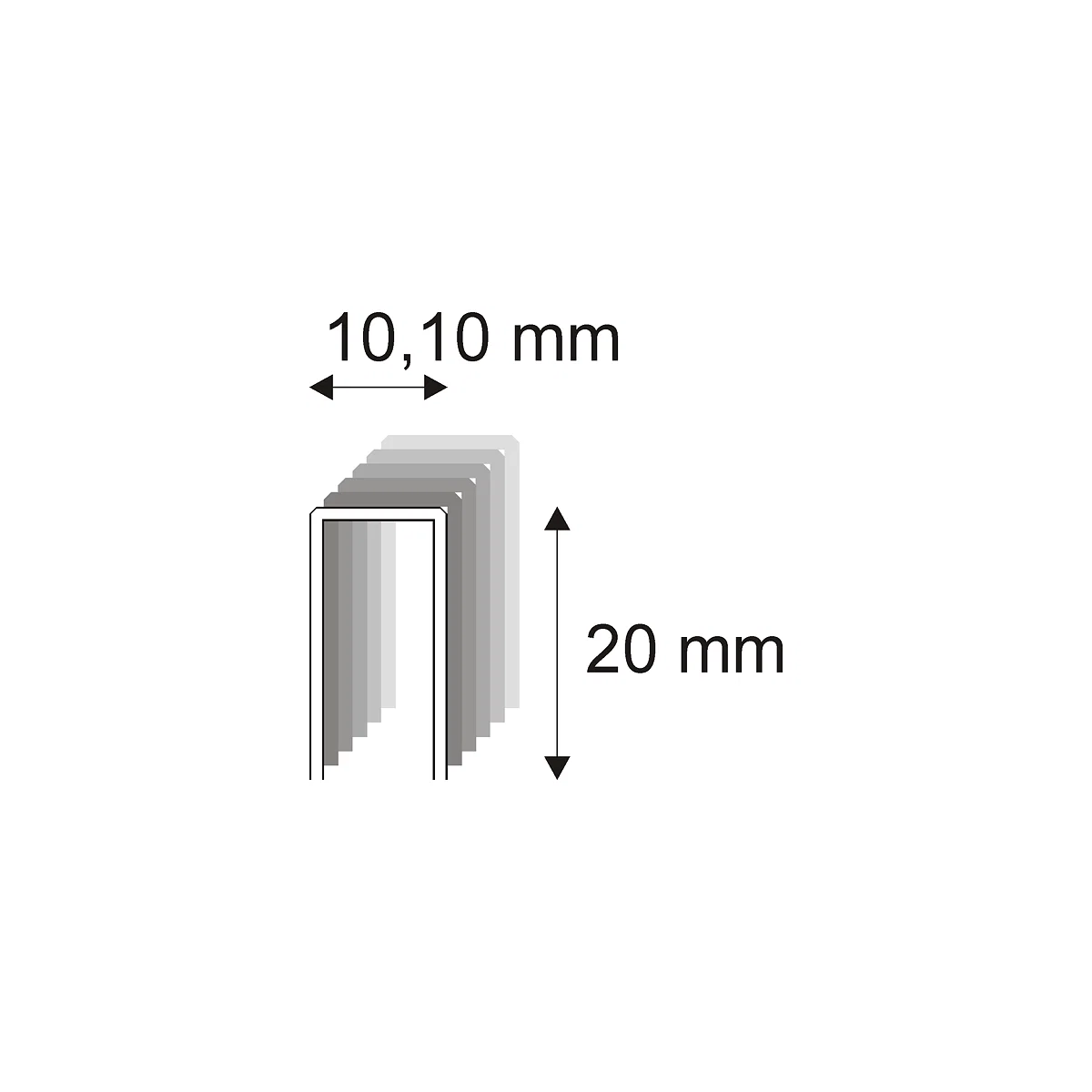Levně Truhlářské spony s pryskyřicí Narex 353/20 - 10,10 x 20 mm kusů v balení 4400