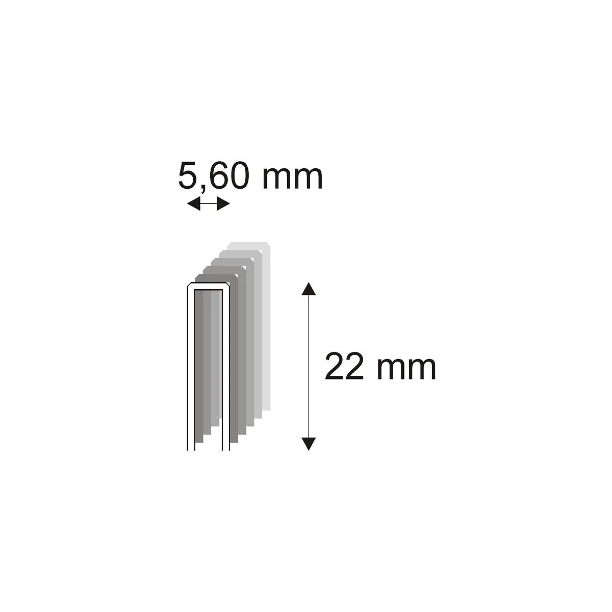 Levně Truhlářské spony Narex 364/22 - 5,60 x 22 mm - 600 ks