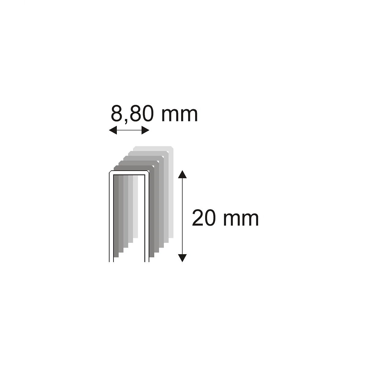Levně Truhlářské spony s pryskyřicí Narex 352/20 - 8,80 x 20 mm kusů v balení 16000