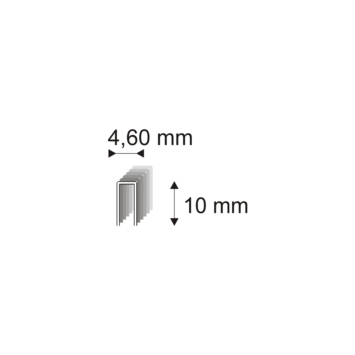 Levně Truhlářské spony Narex 333/10 - 4,60 x 10 mm kusů v balení 16000