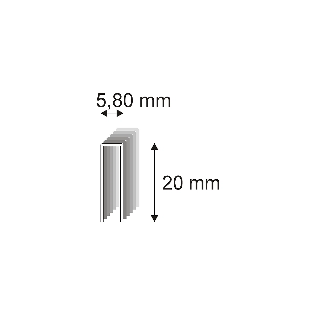 Levně Truhlářské spony s pryskyřicí Narex 343/20 - 5,80 x 20 mm - 7.200 ks