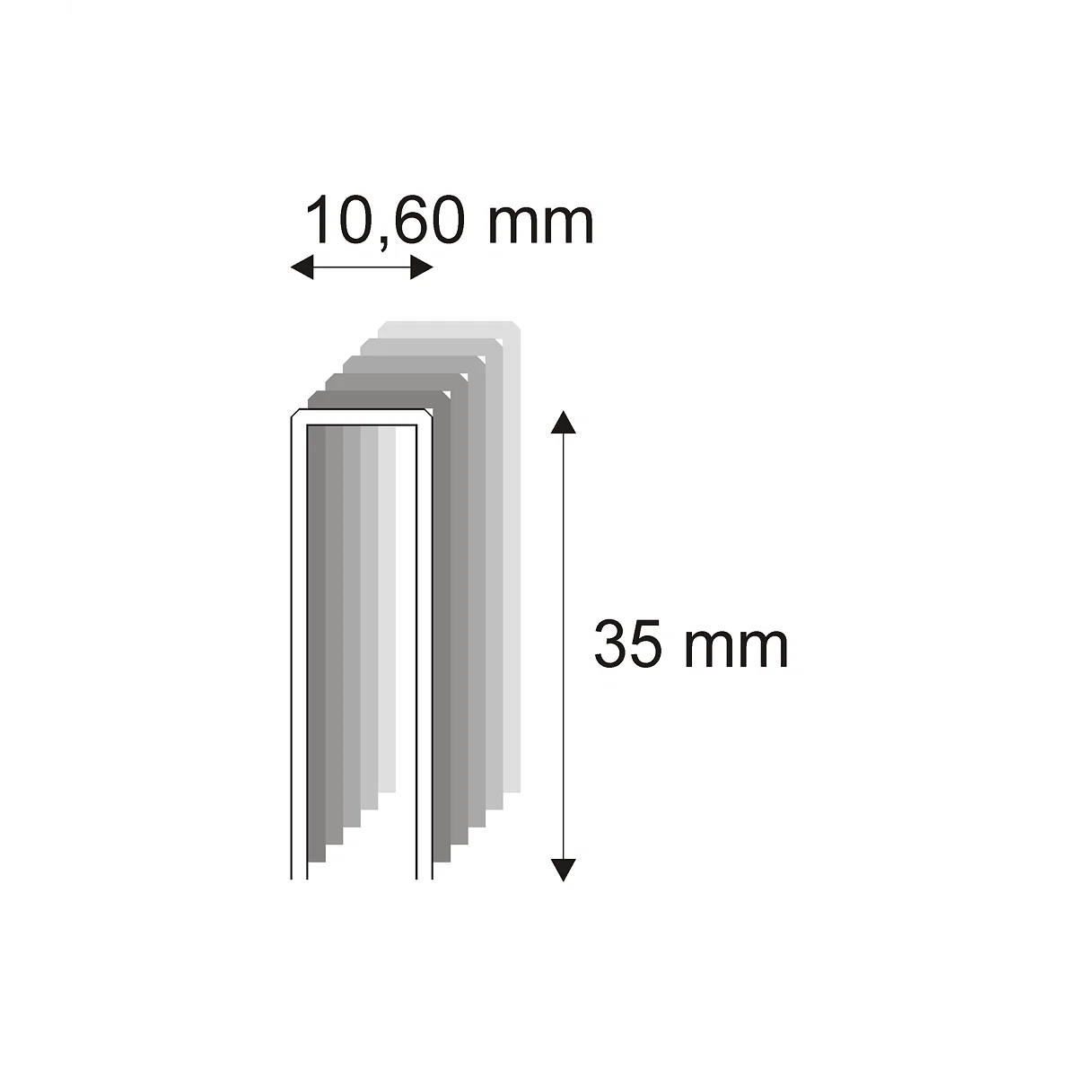 Levně Truhlářské spony s pryskyřicí Narex 363/35 á 75 - 10,60 x 35 mm - 7.200 ks