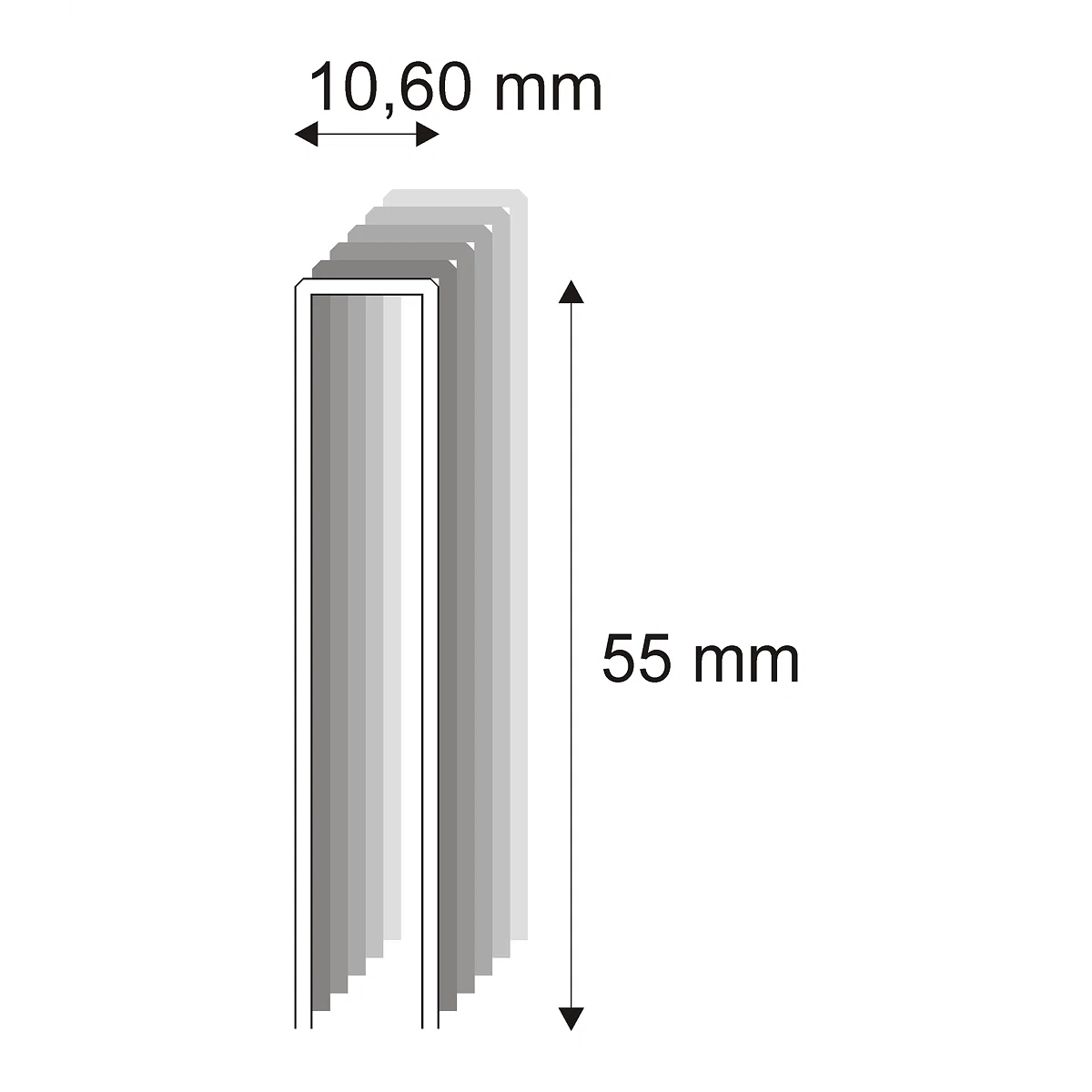Levně Tesařské spony s pryskyřicí Narex 367/55 - 10,60 x 55 mm - 3.800 ks