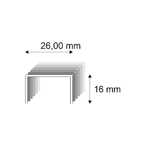 Tesařské spony s pryskyřicí Narex 580/16 - 26 x 16 mm - 6.000 ks